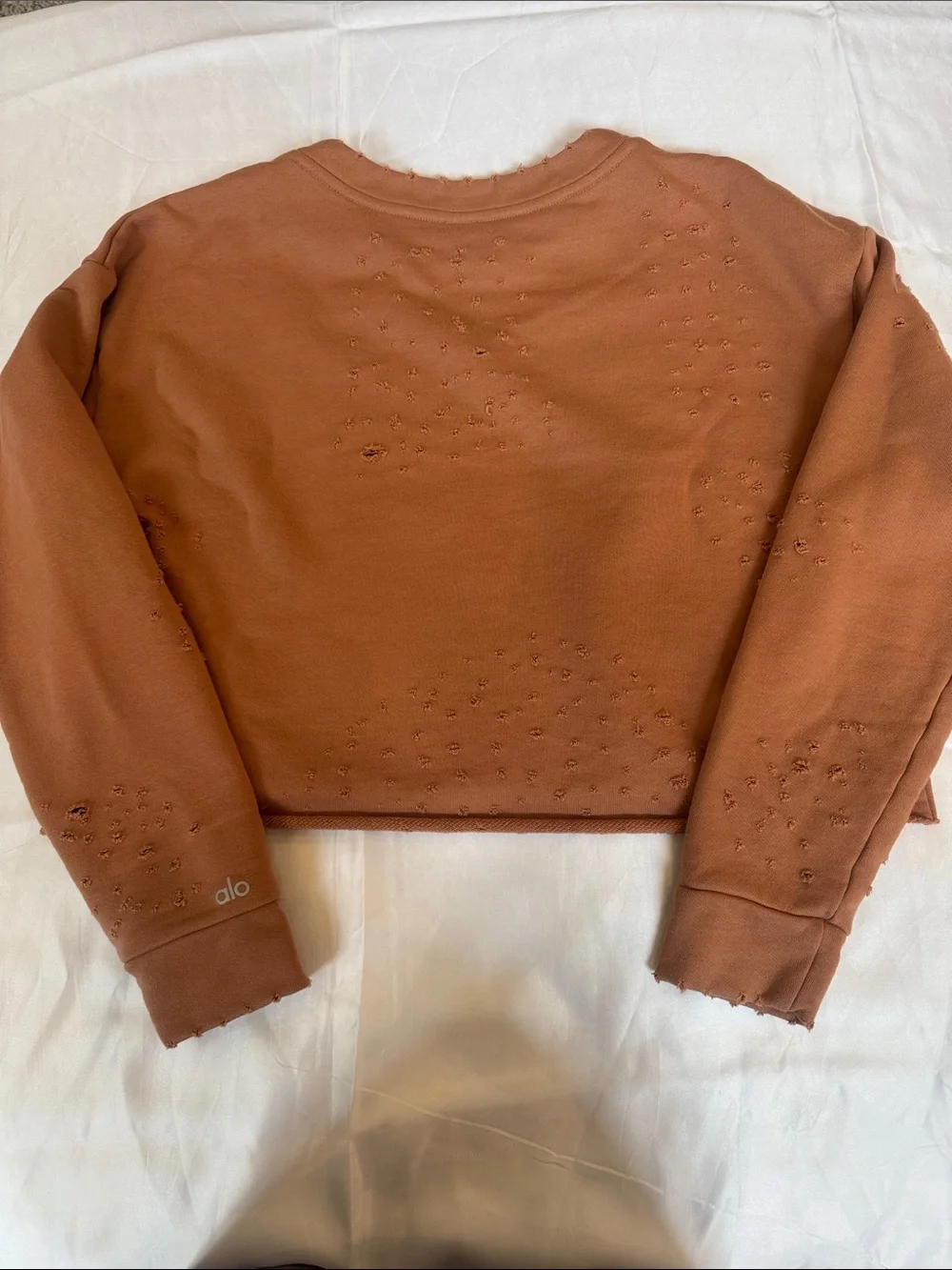 ALO Yoga Cropped Crew Sweatshirt -‎ Rust